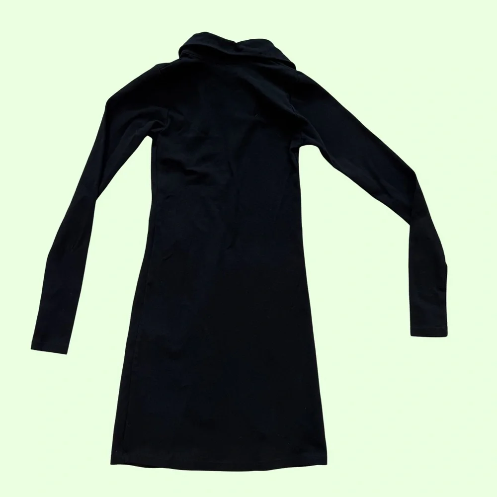 NWOT Motel Rocks Black Button-Up Long Sleeve Collard Dress - Picture 3 of 4